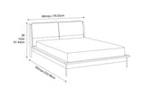 Park Avenue Fabric Upholstered  Bamboo Bed Frame