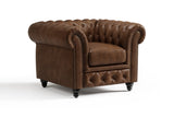 Parma Leather Chesterfield Accent Chair