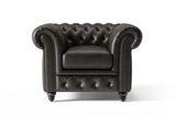 Parma Leather Chesterfield Accent Chair