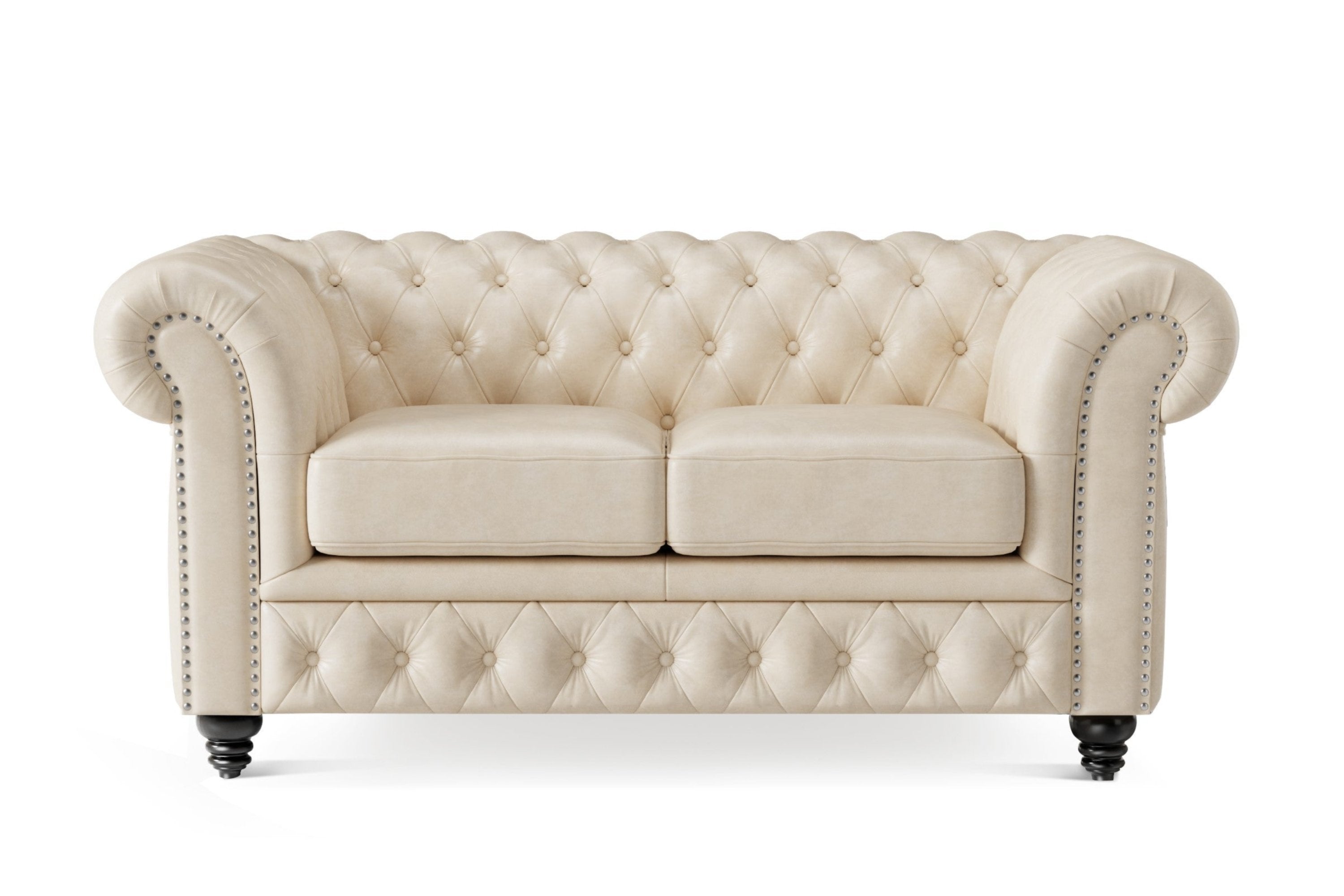 Cream leather chesterfield sofa hotsell