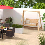 Patio Bundle: Outdoor Furniture Set+Patio Umbrella+Patio Swing+Bistro Set