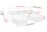 Pisa Ultimate Leather Lounge Sectional