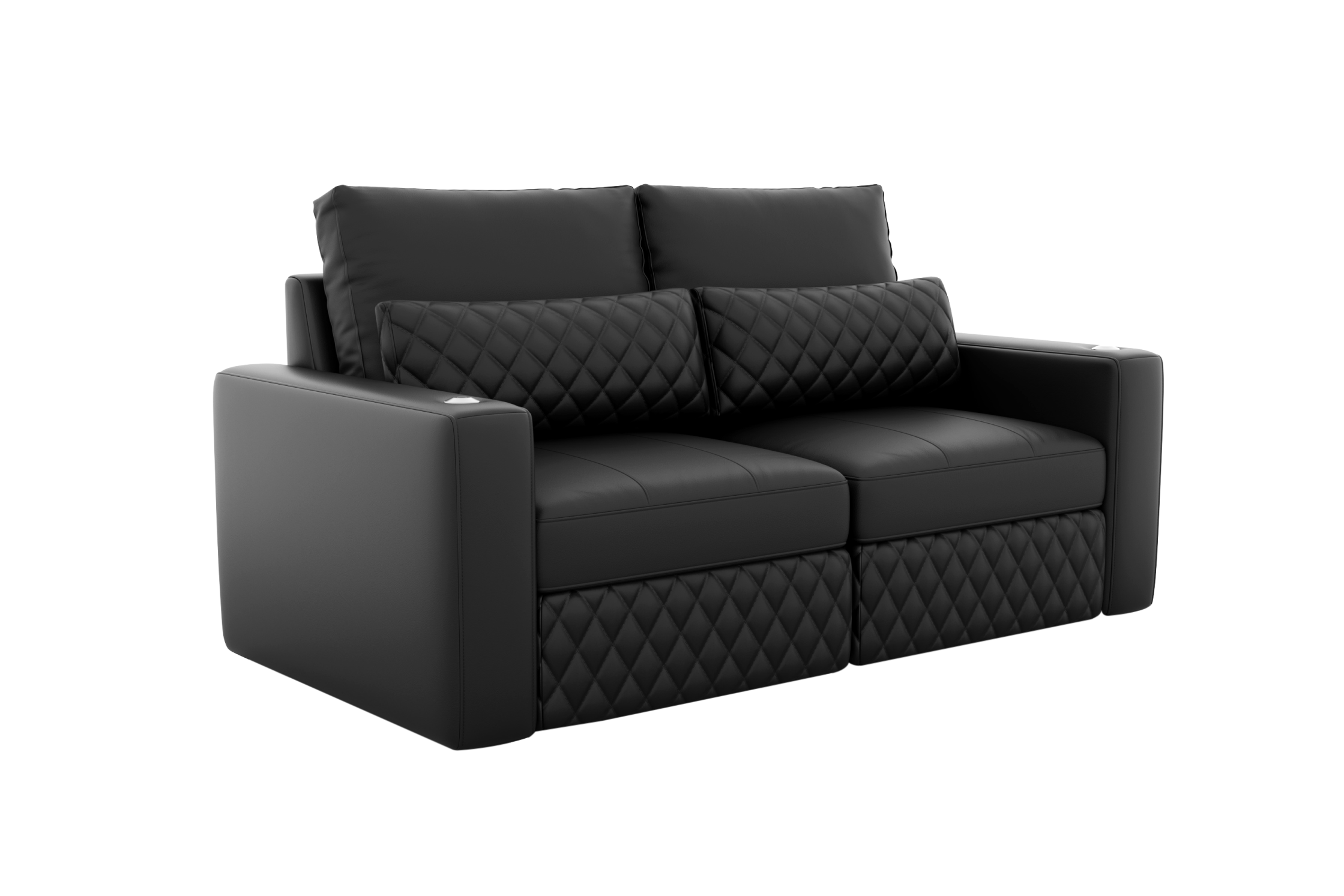 ValenciaPisaTopGrainNappa11000LeatherLoungeSectionalSofa,Loveseat,Black