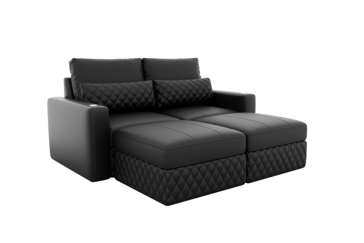 Two Ottomans is Better Than One on Your Media Room Sectional
