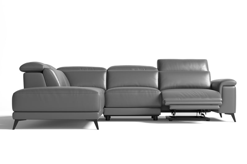 Premium Grey Leather Sectionals for Any Living Room