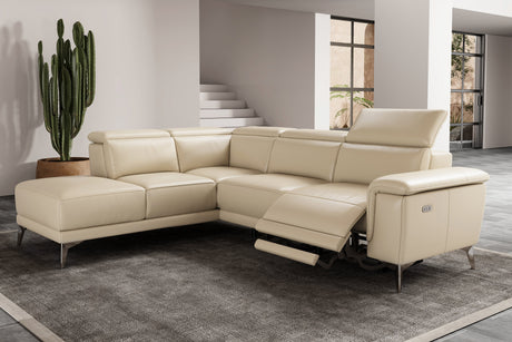 Pista Leather Reclining Sectional Sofa