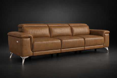 Valencia Pista Distressed Leather Reclining Sofa