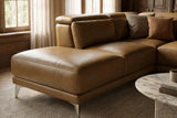 Valencia Pista Distressed Leather Reclining Chaise Sectional Sofa