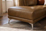 Valencia Pista Distressed Leather Reclining Chaise Sectional Sofa
