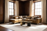 Valencia Pista Distressed Leather Reclining Chaise Sectional Sofa