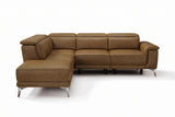 Valencia Pista Distressed Leather Reclining Chaise Sectional Sofa
