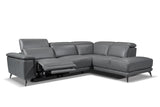 Valencia Pista Modern Top Grain Leather Reclining Sectional Sofa with Right-Hand Facing Chaise White background picture
