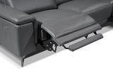 Valencia Pista Modern Top Grain Leather Reclining Sectional Sofa with Right-Hand Facing Chaise Detailed drawing