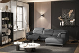 Valencia Pista Modern Top Grain Leather Reclining Sectional Sofa with Right-Hand Facing Chaise Scene diagram