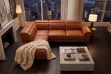 Valencia Pista Distressed Leather Reclining Chaise Sectional Sofa