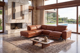 Valencia Pista Distressed Leather Reclining Chaise Sectional Sofa