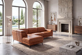 Valencia Pista Distressed Leather Reclining Chaise Sectional Sofa