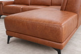 Valencia Pista Distressed Leather Reclining Chaise Sectional Sofa