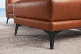 Valencia Pista Distressed Leather Reclining Chaise Sectional Sofa