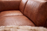 Valencia Pista Distressed Leather Reclining Chaise Sectional Sofa