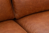Valencia Pista Distressed Leather Reclining Chaise Sectional Sofa