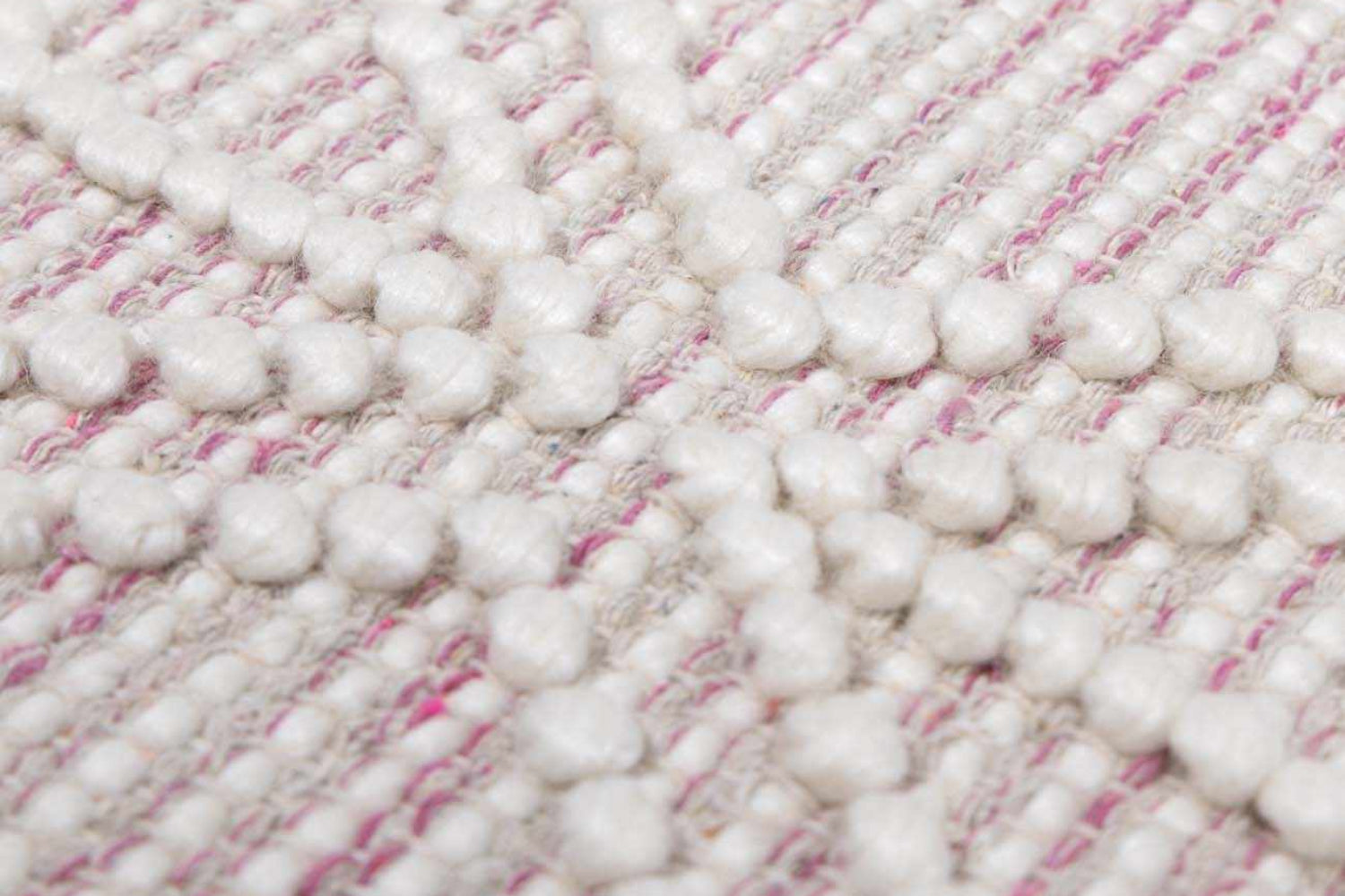 Ramsbury Soft Pink Wool Rug - Clearance
