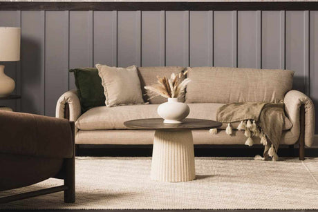 Ramsbury Beige Trellis Wool Rug