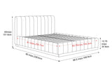 Reese Velvet Fabric Upholstered Bed Frame