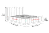 Reese Velvet Fabric Upholstered Bed Frame