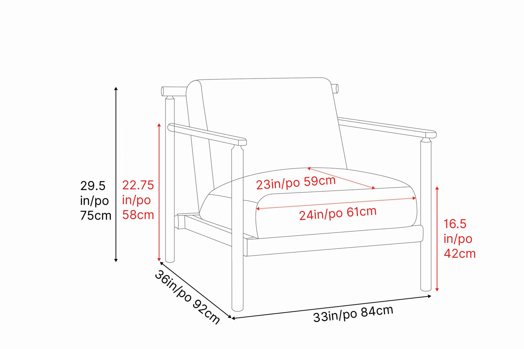 Regal Fabric & Wood Accent Chair