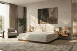 Rhythm Fabric Upholstered Bed Frame