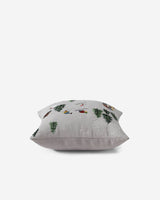 Velvet Embroidered Bear Throw Pillow