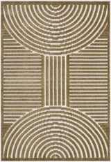 Deron Khaki Washable Area Rug