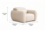 Savona Leather Cuddler Recliner Sofa | Italian Nappa 11000 Top-Grain Leather | Power Headrests | Zero-Gravity Recline