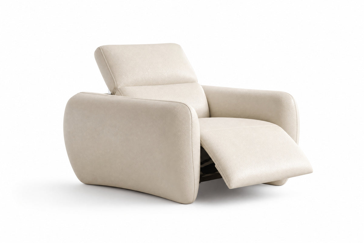Savona Leather Cuddler Recliner Sofa | Italian Nappa 11000 Top-Grain Leather | Power Headrests | Zero-Gravity Recline