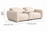 Savona Leather Cuddler Recliner Sofa | Italian Nappa 11000 Top-Grain Leather | Power Headrests | Zero-Gravity Recline