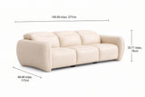 Savona Leather Cuddler Recliner Sofa | Italian Nappa 11000 Top-Grain Leather | Power Headrests | Zero-Gravity Recline