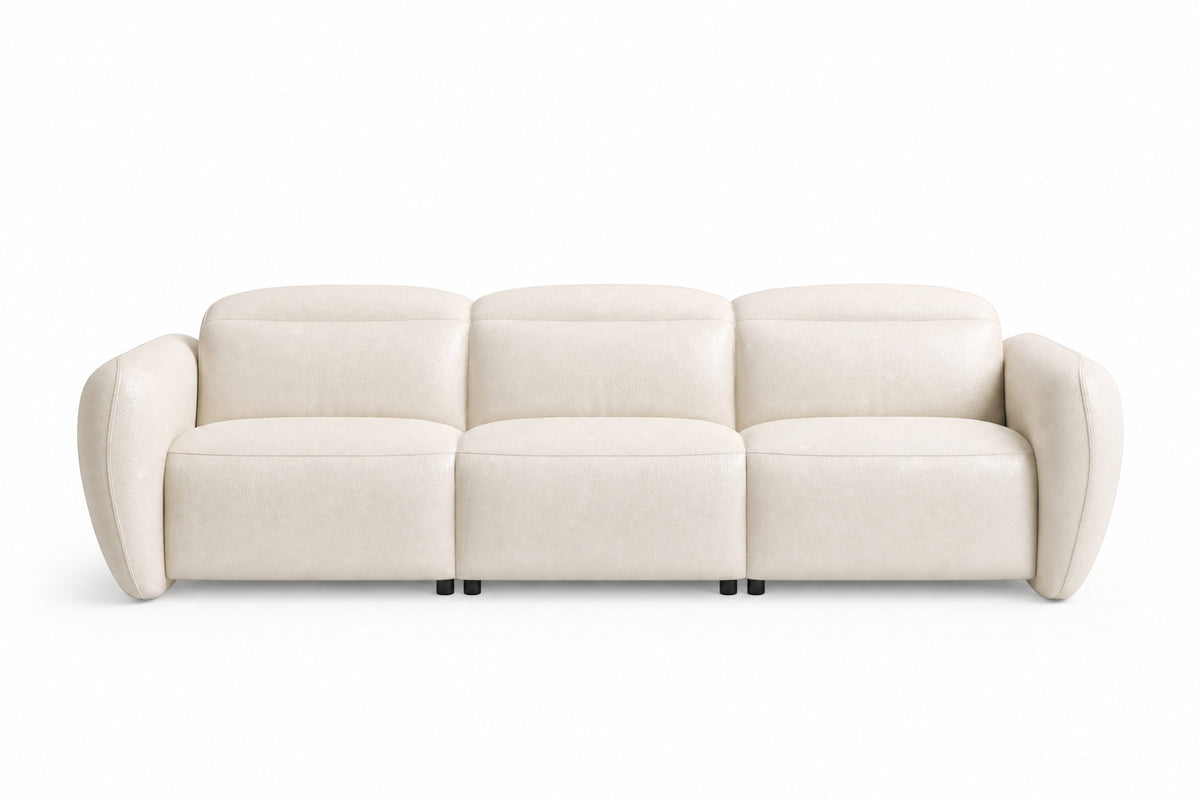 Savona Leather Cuddler Recliner Sofa | Italian Nappa 11000 Top-Grain Leather | Power Headrests | Zero-Gravity Recline