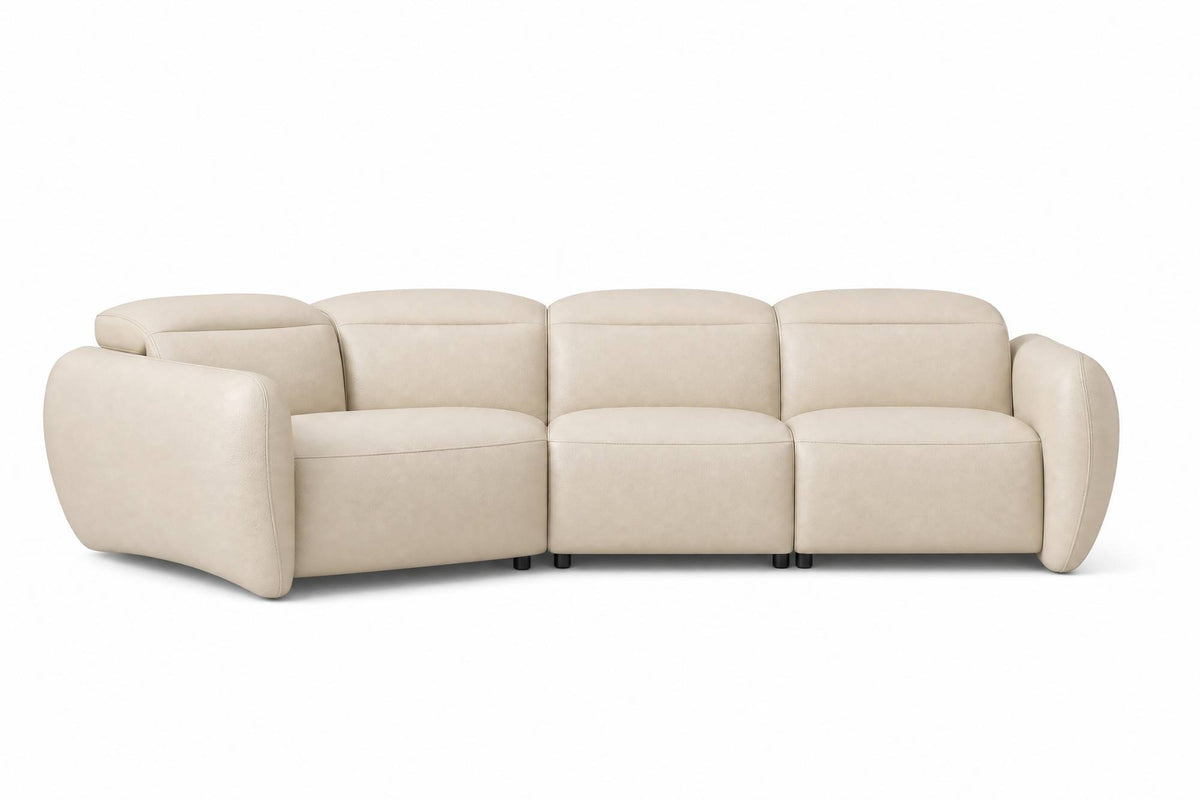 Savona Leather Cuddler Recliner Sofa | Italian Nappa 11000 Top-Grain Leather | Power Headrests | Zero-Gravity Recline
