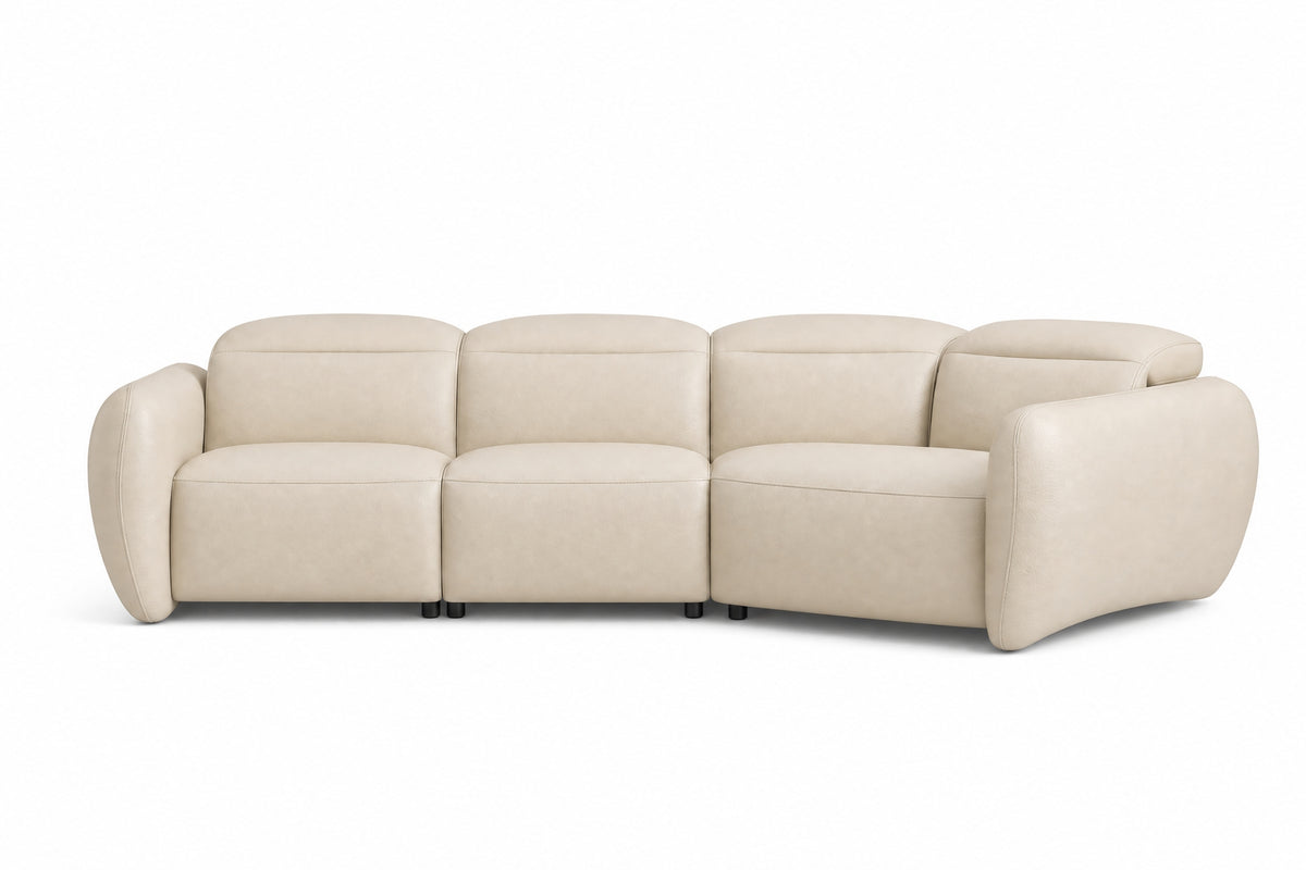 Savona Leather Cuddler Recliner Sofa | Italian Nappa 11000 Top-Grain Leather | Power Headrests | Zero-Gravity Recline