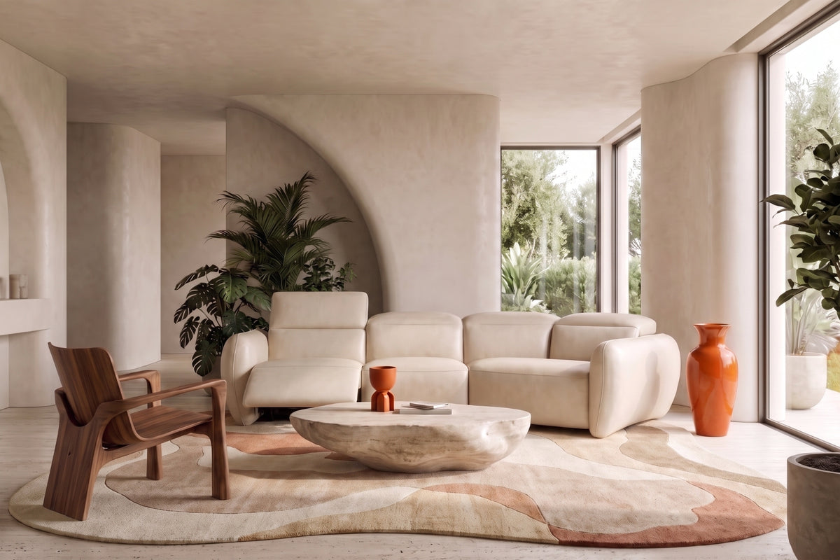 Savona Leather Cuddler Recliner Sofa | Italian Nappa 11000 Top-Grain Leather | Power Headrests | Zero-Gravity Recline
