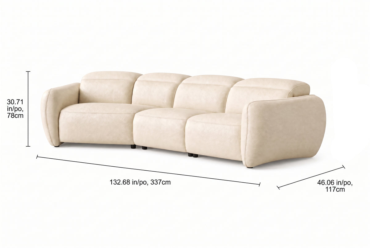 Savona Leather Cuddler Recliner Sofa | Italian Nappa 11000 Top-Grain Leather | Power Headrests | Zero-Gravity Recline