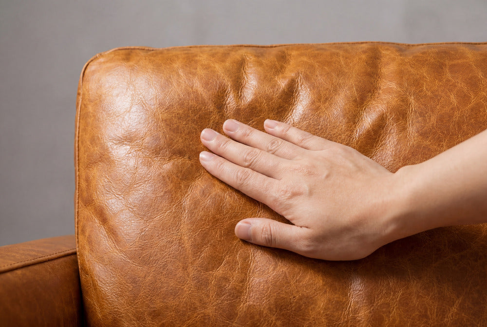 Serena Distressed Leather Sectional Sofa