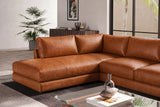 Serena Distressed Leather Sectional Sofa