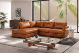 Serena Distressed Leather Sectional Sofa
