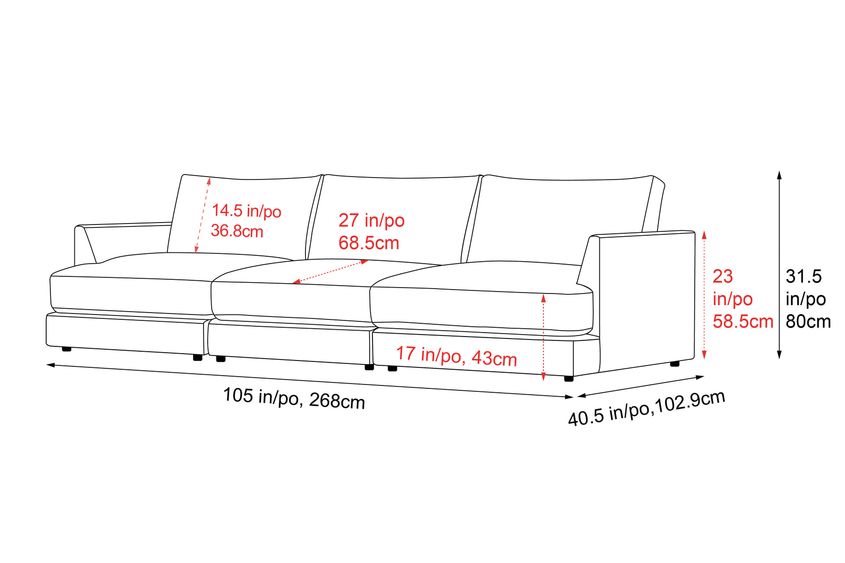 Serena Leather Sofa