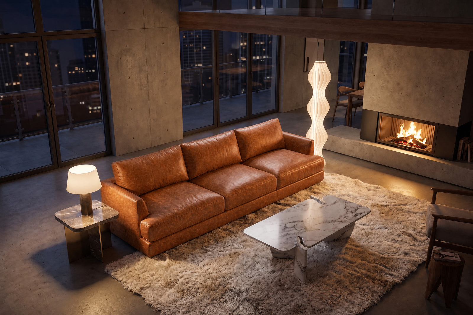 Distressed leather glowing in natural light