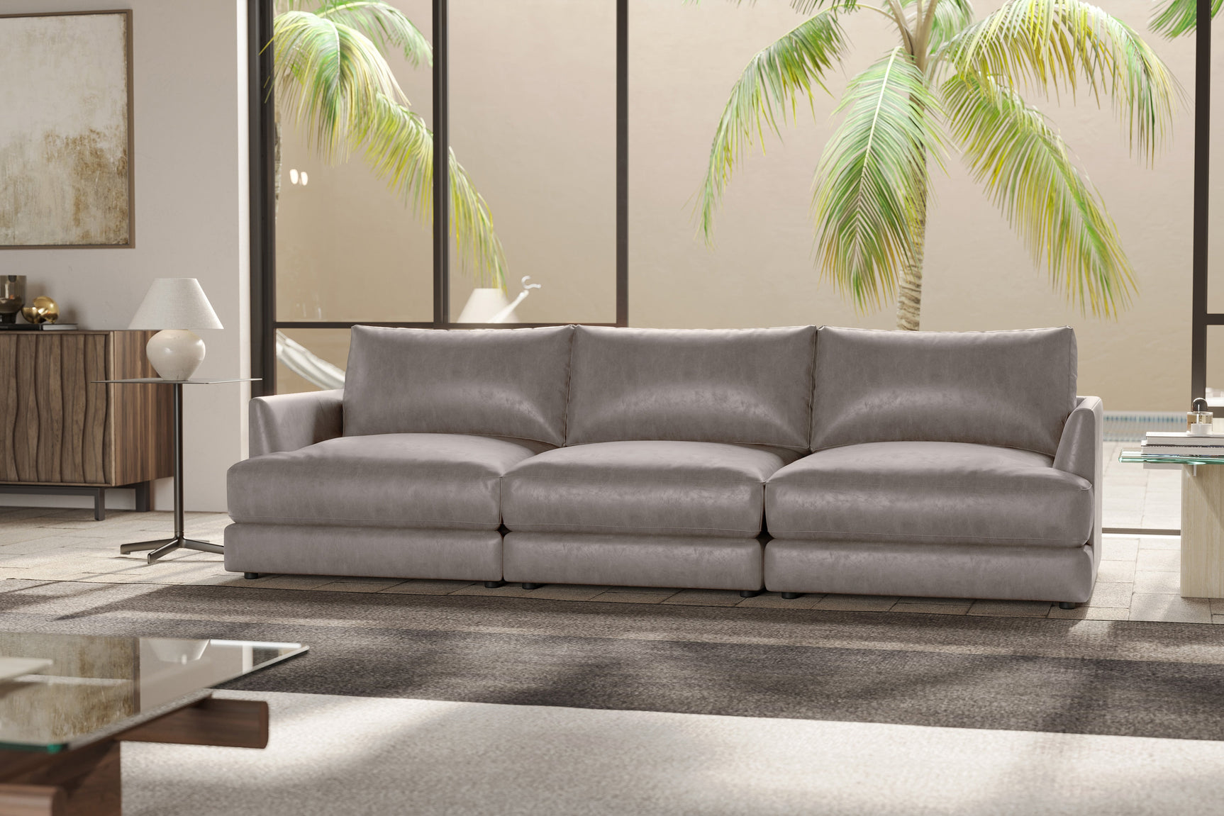 Serena Leather Sofa