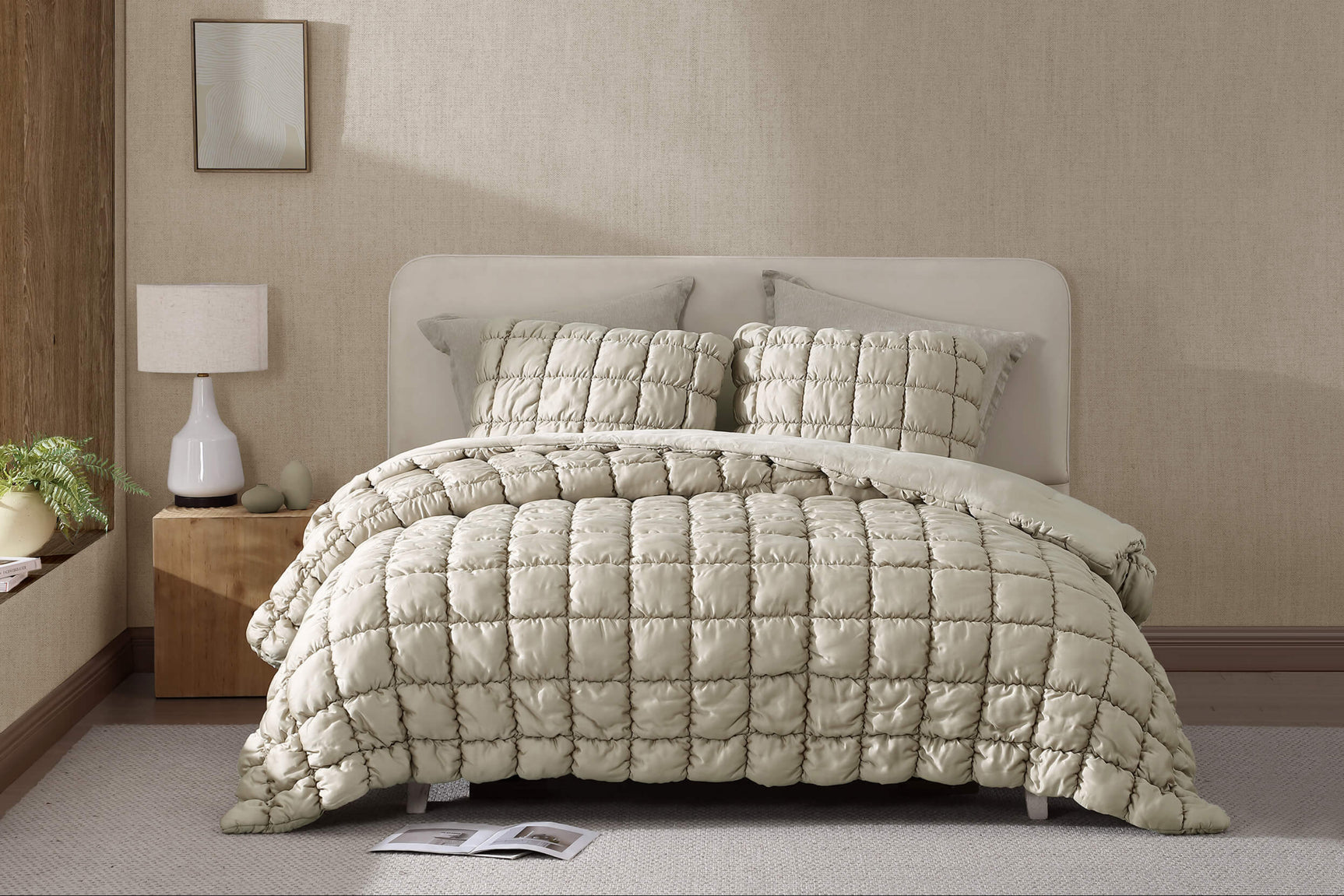 Silky Lyocell Puff Comforter Bundle
