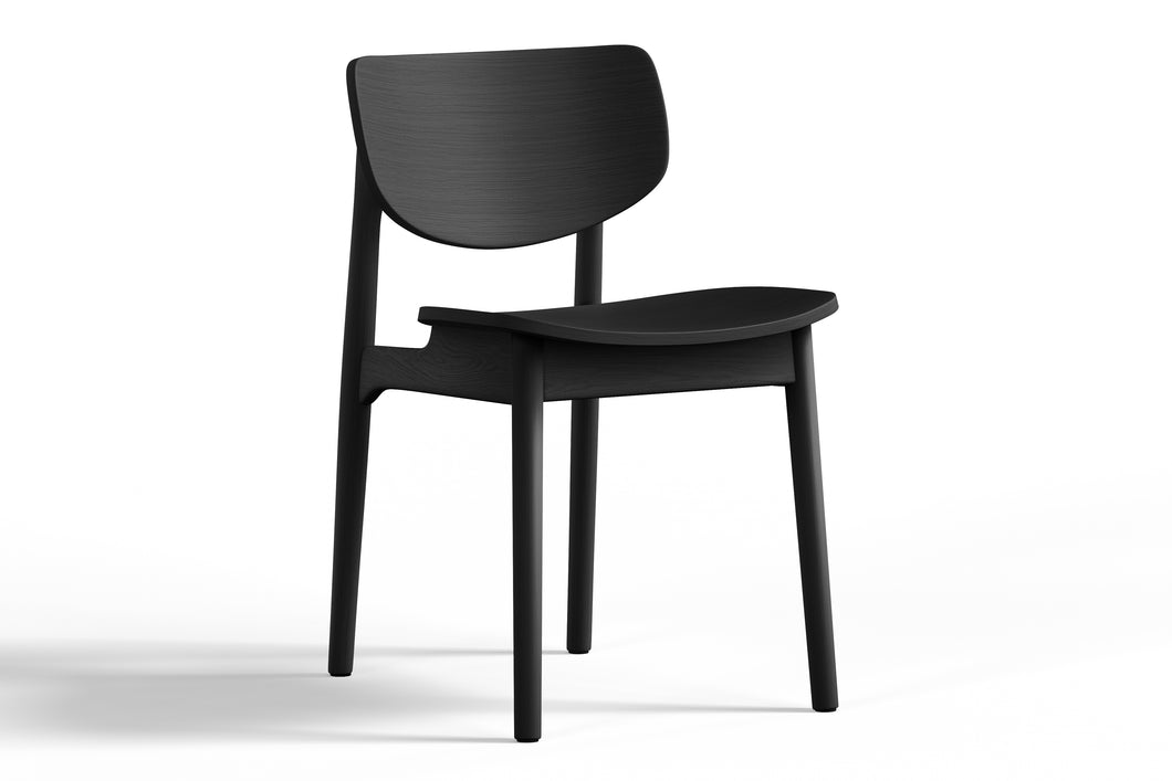 Valencia Simone Wood Dining Chair, Black (Set of 2)
